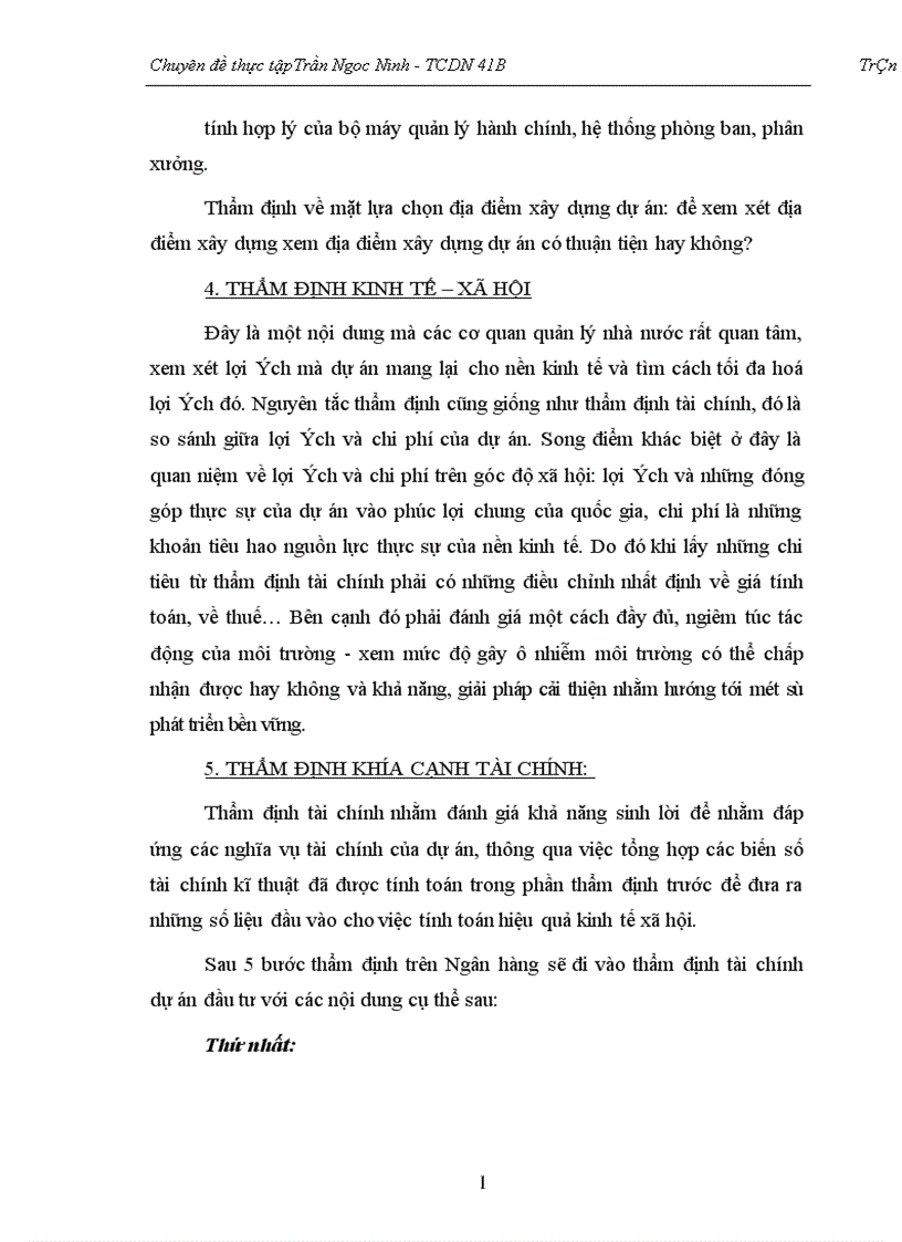 image for page Thẩm định dự án đầu tư của NHTM