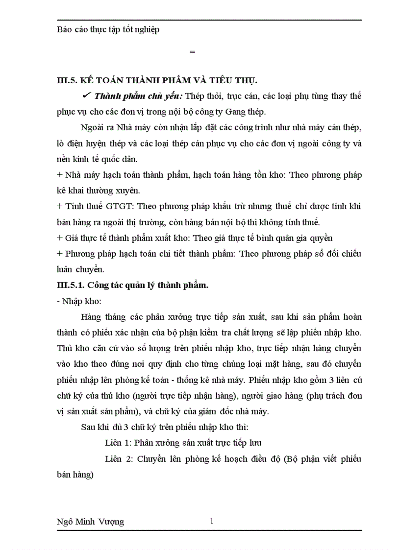 image for page Tình hình chung về công tác kế toán của NM CKGT 1