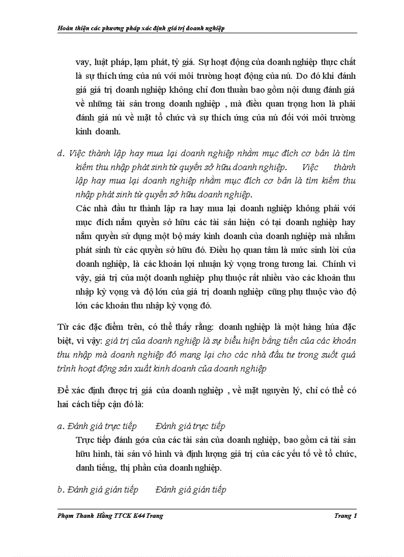 image for page Hoàn thiện các phương pháp xác định giá trị doanh nghiệp trong tư vấn cổ phần hoá tại Công ty cổ phần chứng khoán Bảo Việt