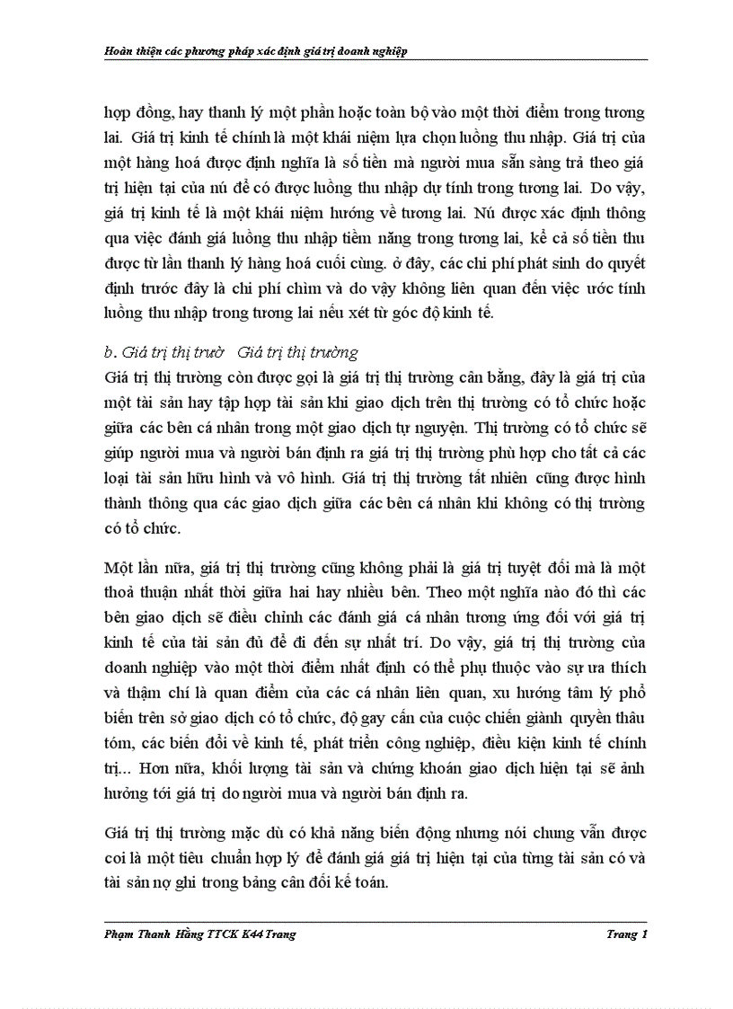 image for page Hoàn thiện các phương pháp xác định giá trị doanh nghiệp trong tư vấn cổ phần hoá tại Công ty cổ phần chứng khoán Bảo Việt