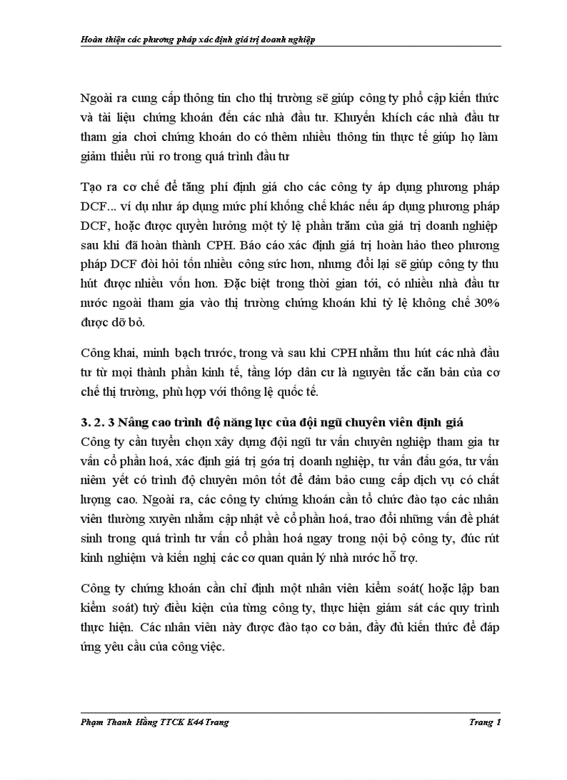 image for page Hoàn thiện các phương pháp xác định giá trị doanh nghiệp trong tư vấn cổ phần hoá tại Công ty cổ phần chứng khoán Bảo Việt