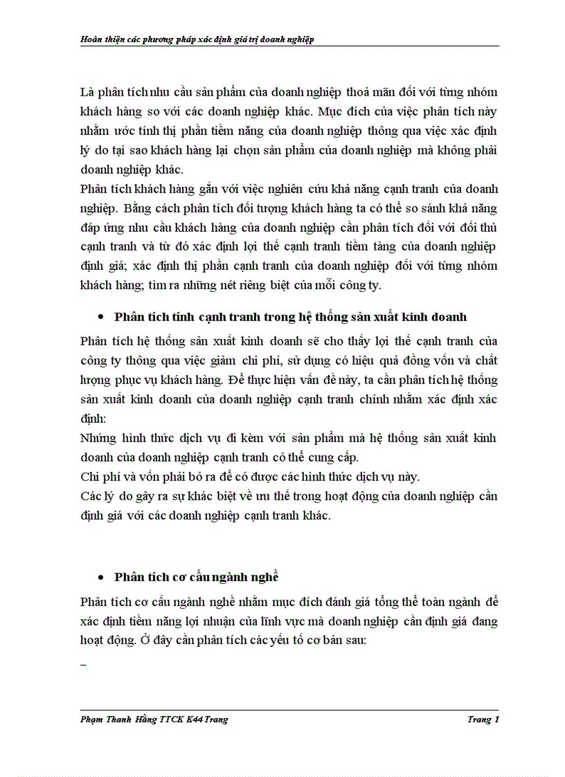 image for page Hoàn thiện các phương pháp xác định giá trị doanh nghiệp trong tư vấn cổ phần hoá tại Công ty cổ phần chứng khoán Bảo Việt