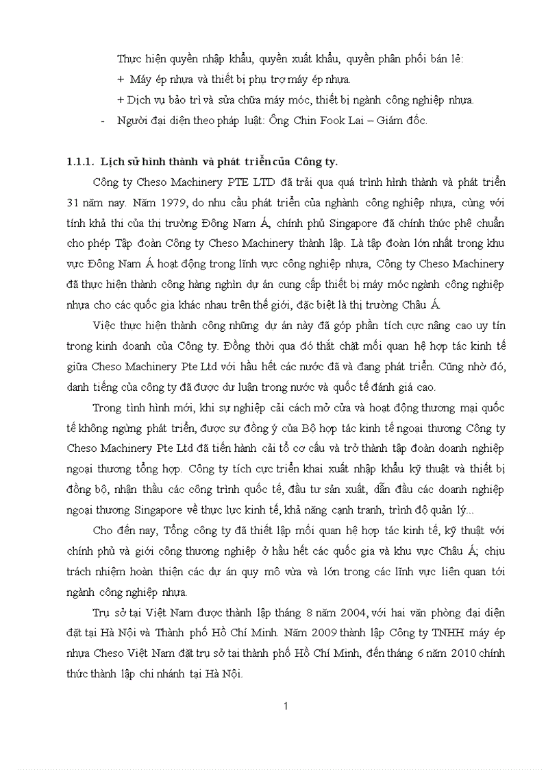 image for page Hoạt động nhập khẩu thiết bị của Công ty Cheso Machinery Pte Ltd