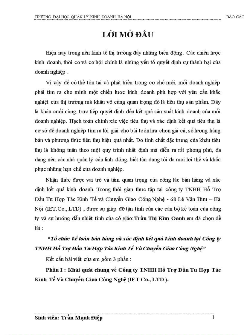 image for page Tổ chức kế toán bán hàng và xác định kết quả kinh doanh tại Công ty TNHH Hỗ Trợ Đầu Tư Hợp Tác Kinh Tế Và Chuyển Giao Công Nghệ