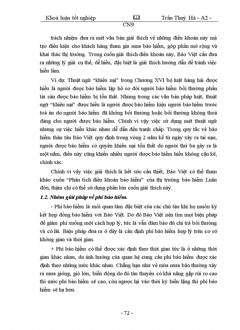 image for page Bảo hiểm thân tàu và trách nhiệm chủ tàu tại Tổng công ty bảo hiểm Việt Nam