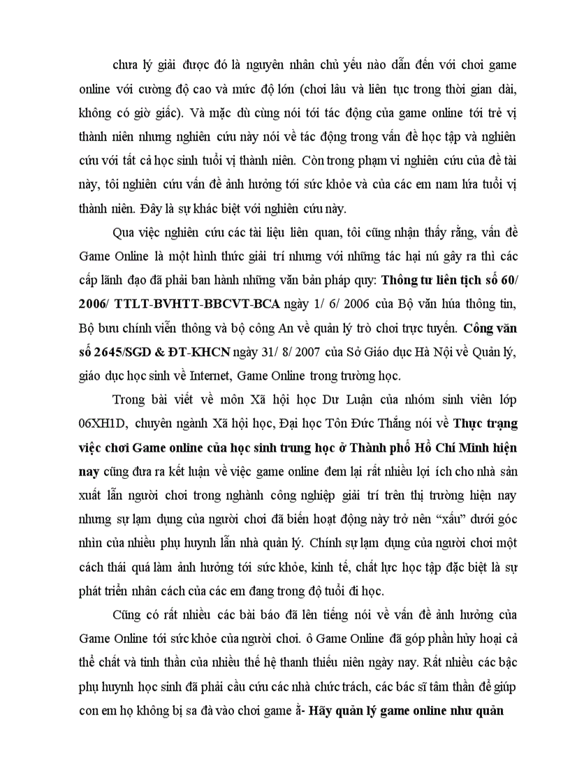 image for page Tác động của Game Online tới sức khỏe của học sinh nam độ tuổi vị thành niên ở đô thị hiện nay
