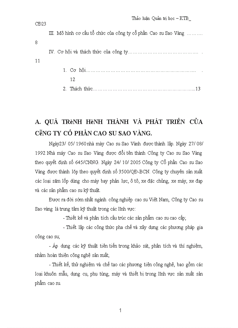 image for page Tìm hiểu Công ty cổ phần cao su sao vàng