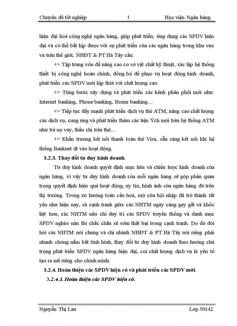 image for page Giải pháp phát triển sản phẩm dịch vụ tại NHĐT PT Hà Tây