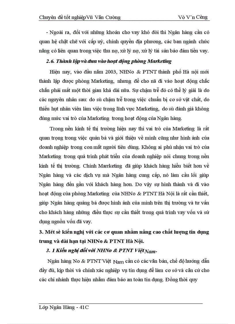 image for page Giải pháp nâng cao chất lượng tín dụng trung và dài hạn tại ngân hàng nông nghiệp và phát triển nông thôn Hà Nội 1