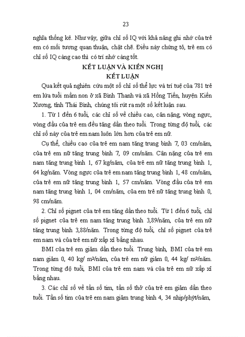 image for page Nghiên cứu một số chỉ số thể lực và trí tuệ của trẻ em lứa tuổi mầm non tại một số xã huyện Kiến Xương tỉnh Thái Bình 1