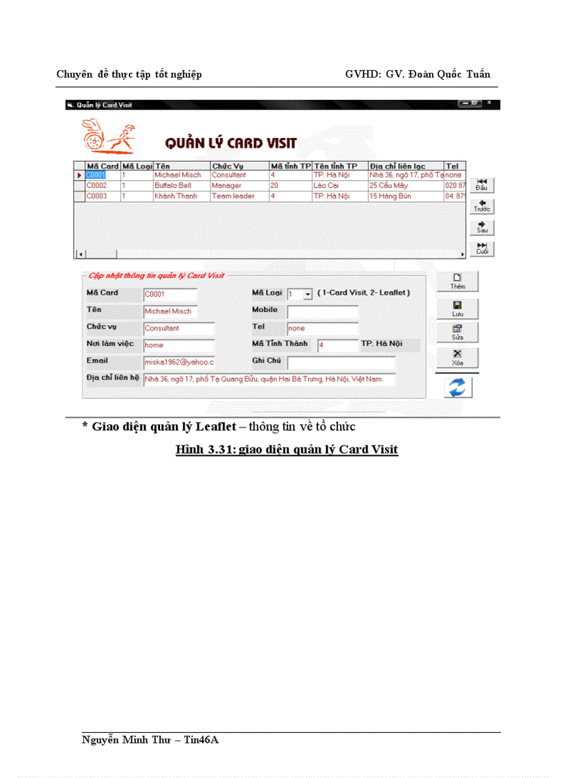 image for page Phân tích thiết kế hệ thống thông tin quản lý Card Visit Leaflet