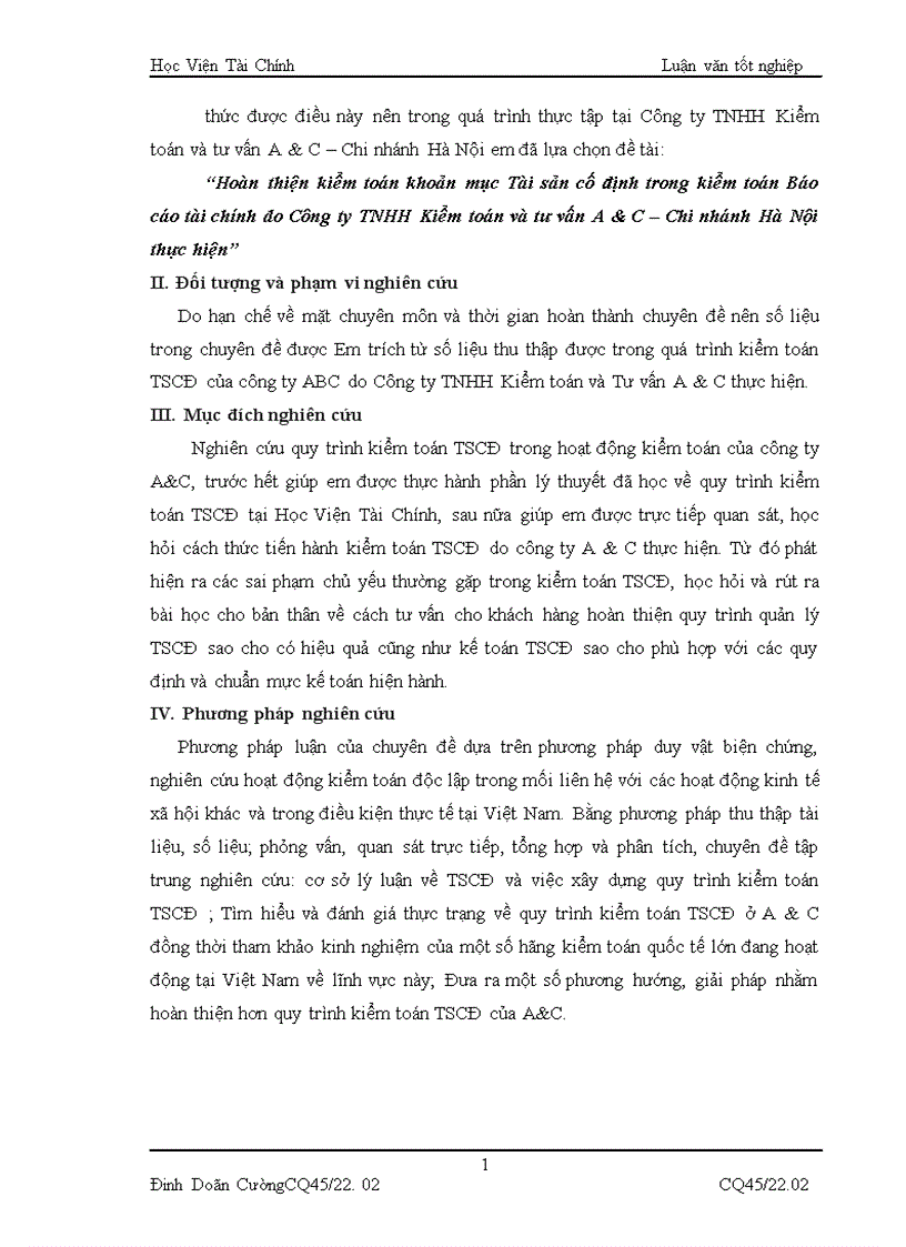 image for page Hoàn thiện kiểm toán khoản mục Tài sản cố định trong kiểm toán Báo cáo tài chính do Công ty TNHH Kiểm toán và tư vấn A C Chi nhánh Hà Nội thực hiện