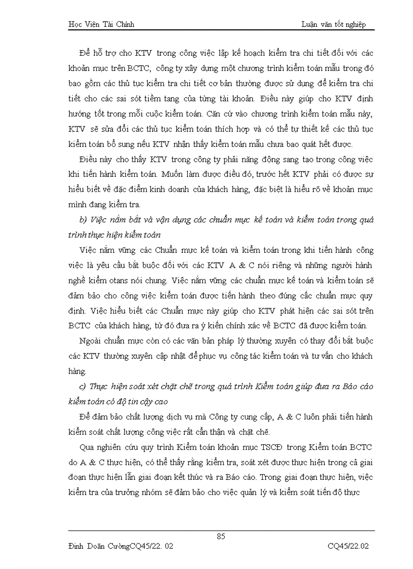 image for page Hoàn thiện kiểm toán khoản mục Tài sản cố định trong kiểm toán Báo cáo tài chính do Công ty TNHH Kiểm toán và tư vấn A C Chi nhánh Hà Nội thực hiện