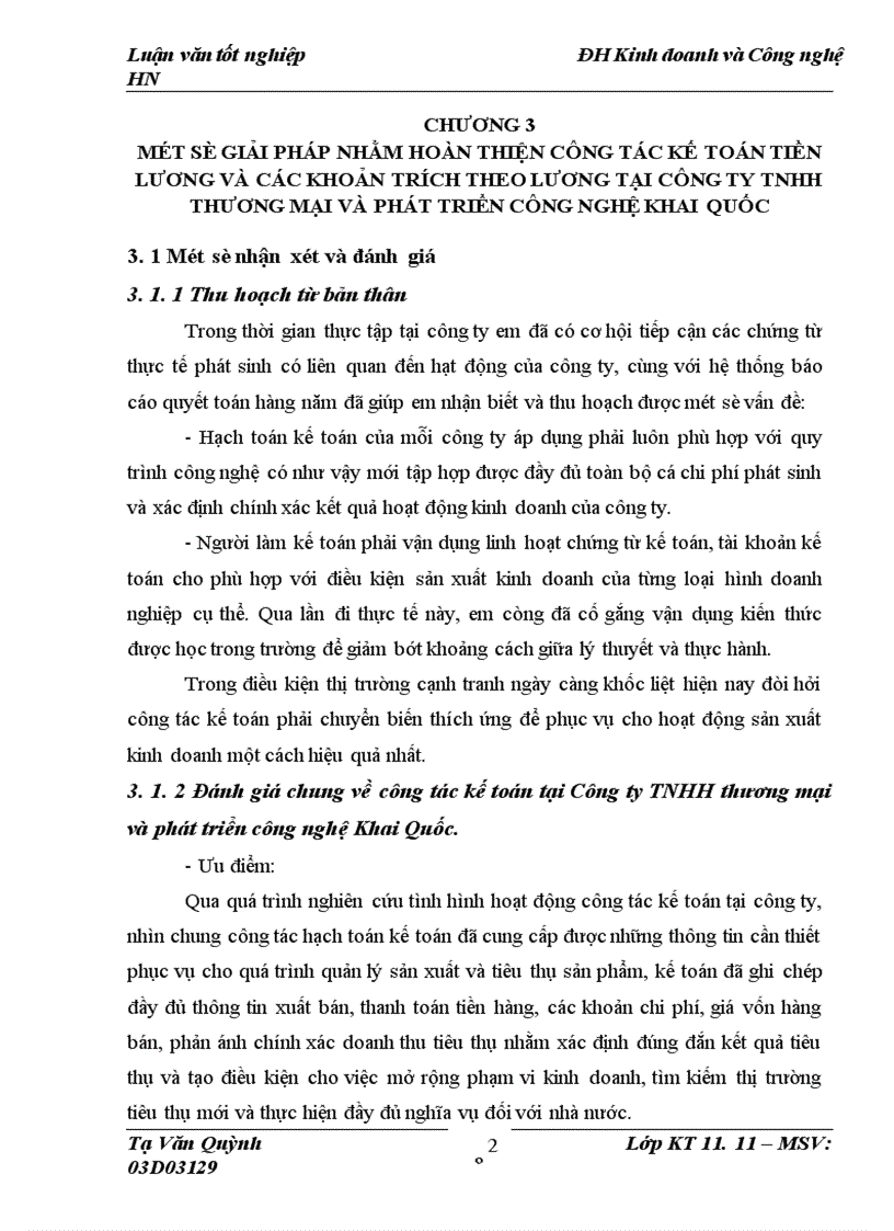 image for page Kế toán tiền lương và các khoản trích theo lương tại Công ty TNHH Thương mại và Phát triển Công nghệ Khai Quốc