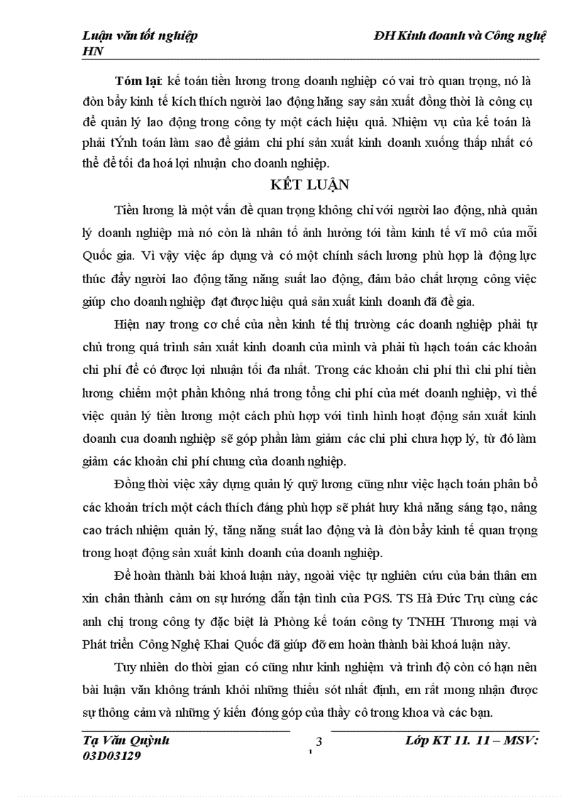 image for page Kế toán tiền lương và các khoản trích theo lương tại Công ty TNHH Thương mại và Phát triển Công nghệ Khai Quốc