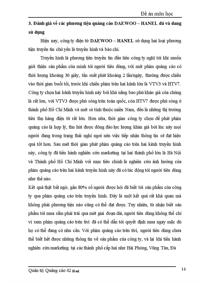 image for page Thực trạng việc sử dụng phương tiện quảng cáo trong hoạt động marketing sản phẩm điện tử của công ty Daewoo Hanel 1