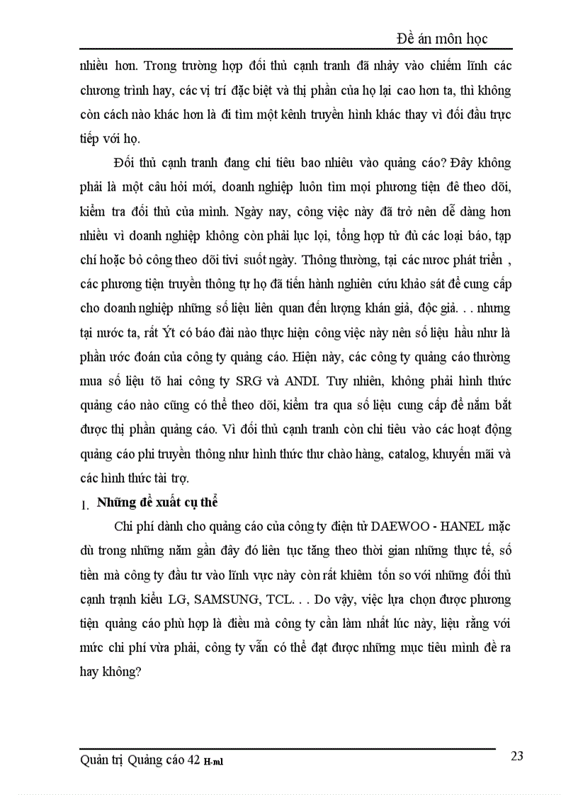 image for page Thực trạng việc sử dụng phương tiện quảng cáo trong hoạt động marketing sản phẩm điện tử của công ty Daewoo Hanel 1