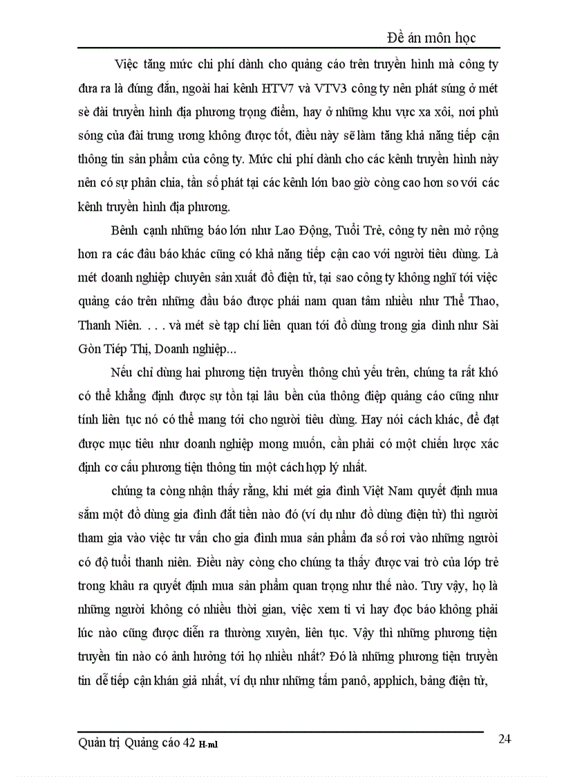 image for page Thực trạng việc sử dụng phương tiện quảng cáo trong hoạt động marketing sản phẩm điện tử của công ty Daewoo Hanel 1