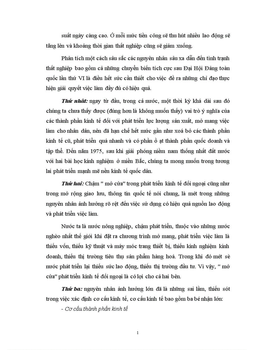 image for page Thất nghiệp và việc làm ở Việt Nam