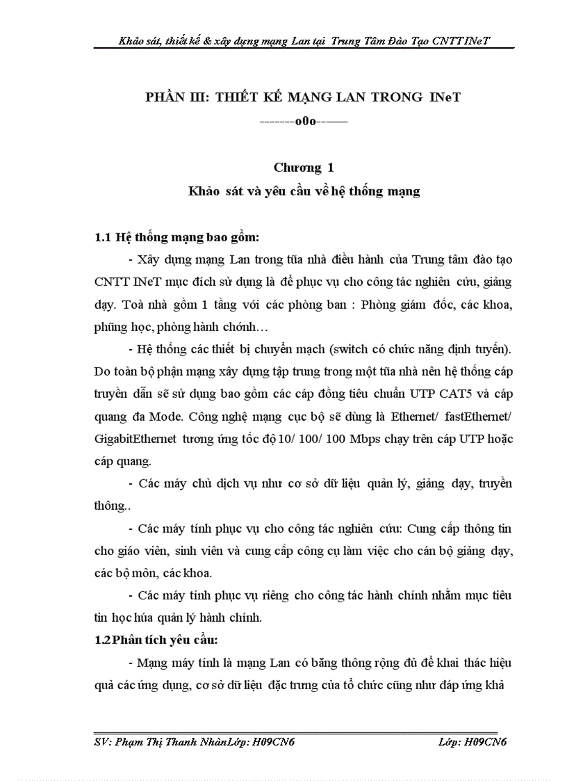 image for page Khảo sát thiết kế xây dựng mạng Lan tại Trung Tâm Đào Tạo CNTT INeT