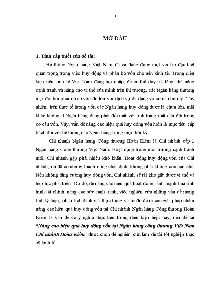 image for page Nâng cao hiệu quả huy động vốn tại Ngân hàng công thương Việt Nam Chi nhánh Hoàn Kiếm 1