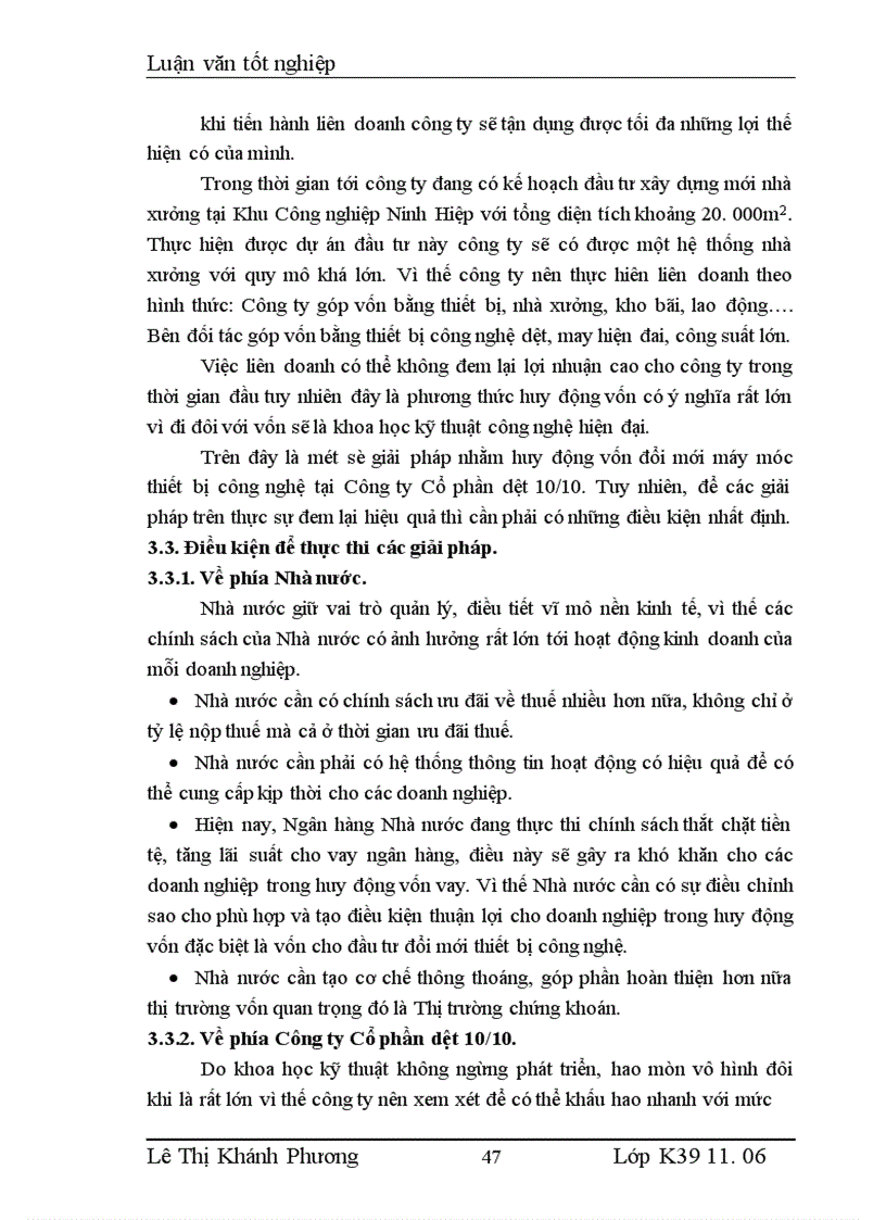 image for page Những giải pháp chủ yếu huy động vốn đổi mới thiết bị công nghệ tại Công ty cổ phần dệt 10 10