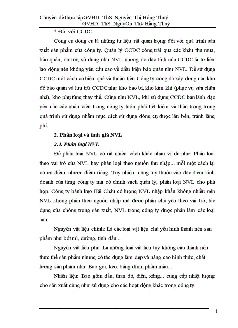 image for page Hoàn thiện hạch toán nguyên vật liệu tại Công ty Cổ phần Bánh kẹo Hải Châu 1