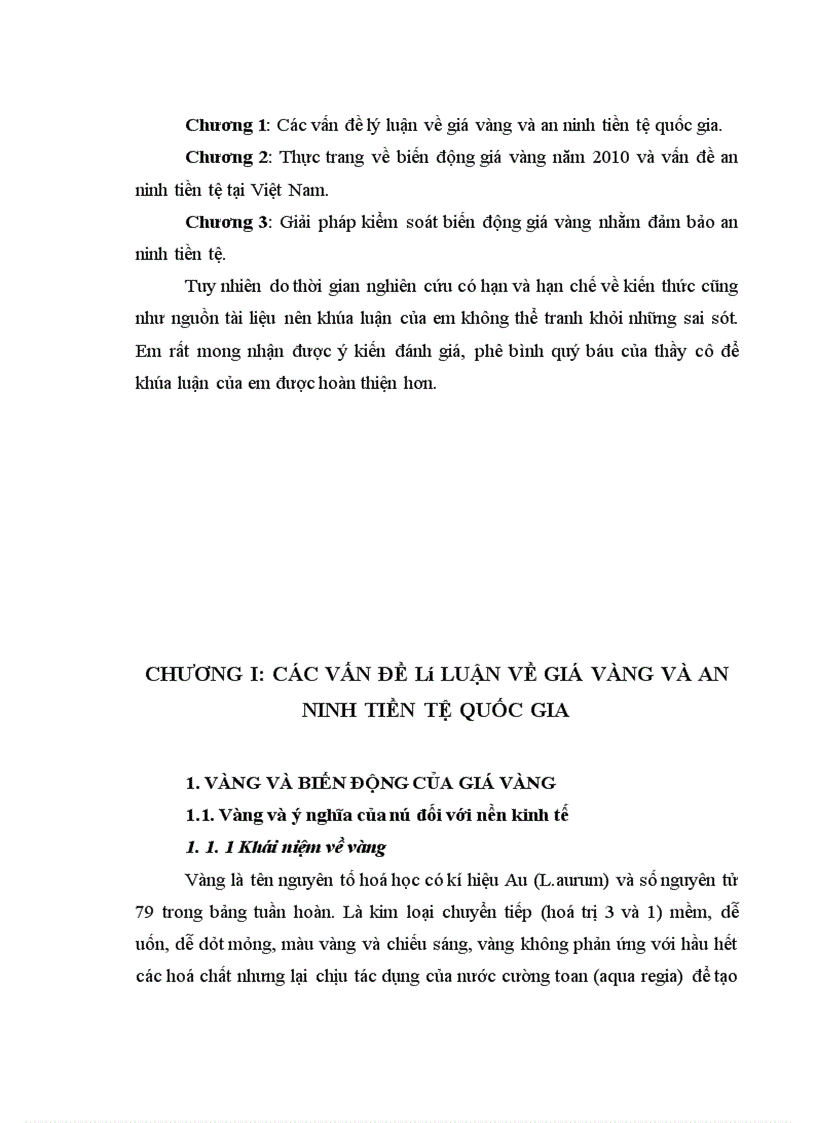 Biến động giá vàng tại Việt Nam năm 2010 và vấn đề an ninh tiền tệ quốc gia