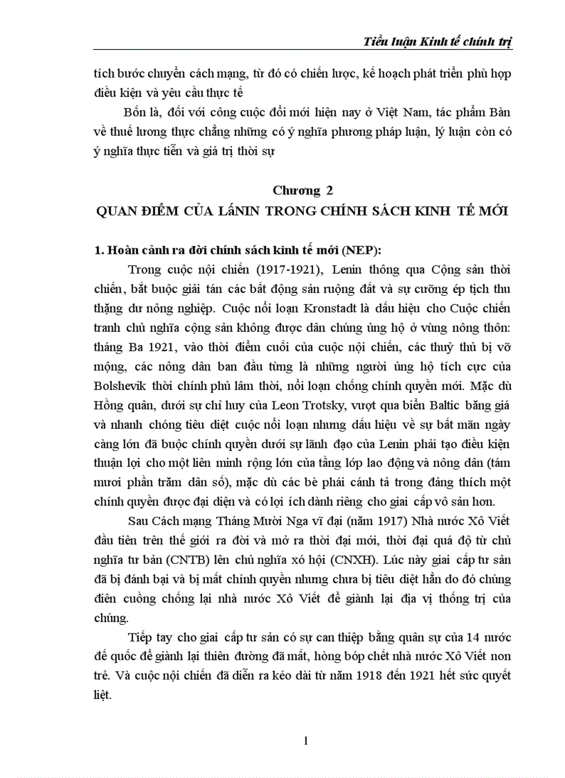 image for page Tư tưởng của Lênin về chủ nghĩa tư bản nhà nước trong tác phẩm Bàn về thuế lương thực Việc vận dụng tư tưởng này ở Việt Nam