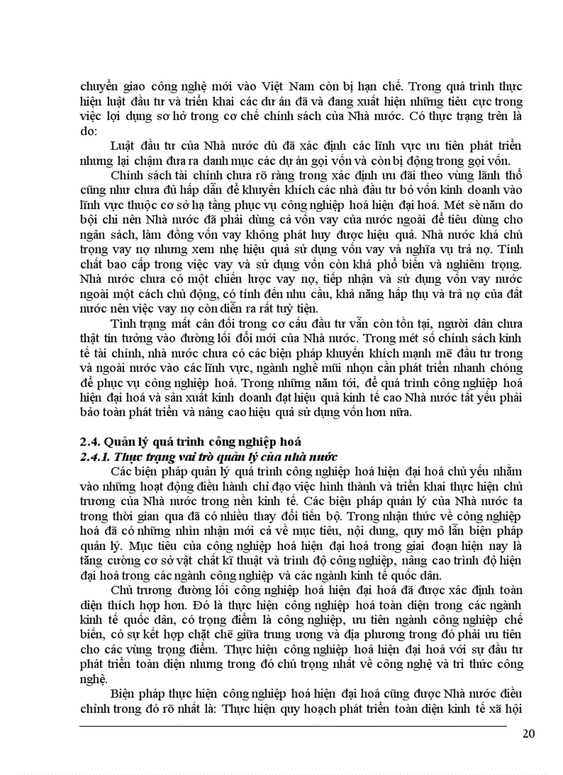 image for page Vai trò của Nhà nước đối với quá trình công nghiệp hoá hiện đại hoá ở nước ta
