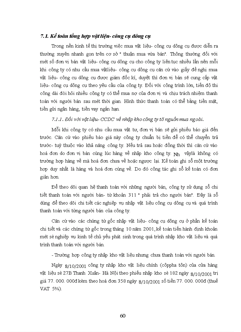 image for page Tổ chức công tác kế toán nguyên vật liệu công cụ dụng cụ ở Công ty XDCTGT Việt Lào 1