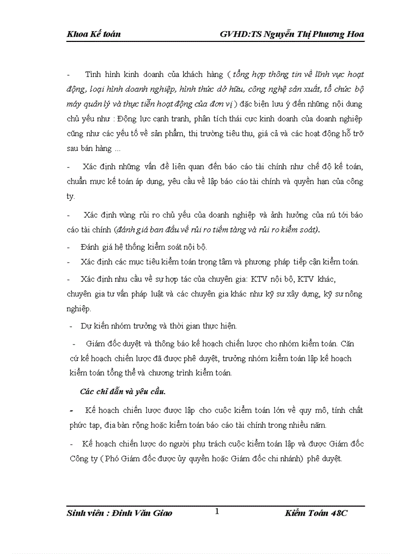 image for page hoàn thiện quy trình lập kế hoạch kiểm toán trong kiểm toán báo cáo tài chính tại công ty tnhh dịch vụ tư vấn tài chính tài chính kế toán và kiểm toán aasc Sinh viên thực hiện