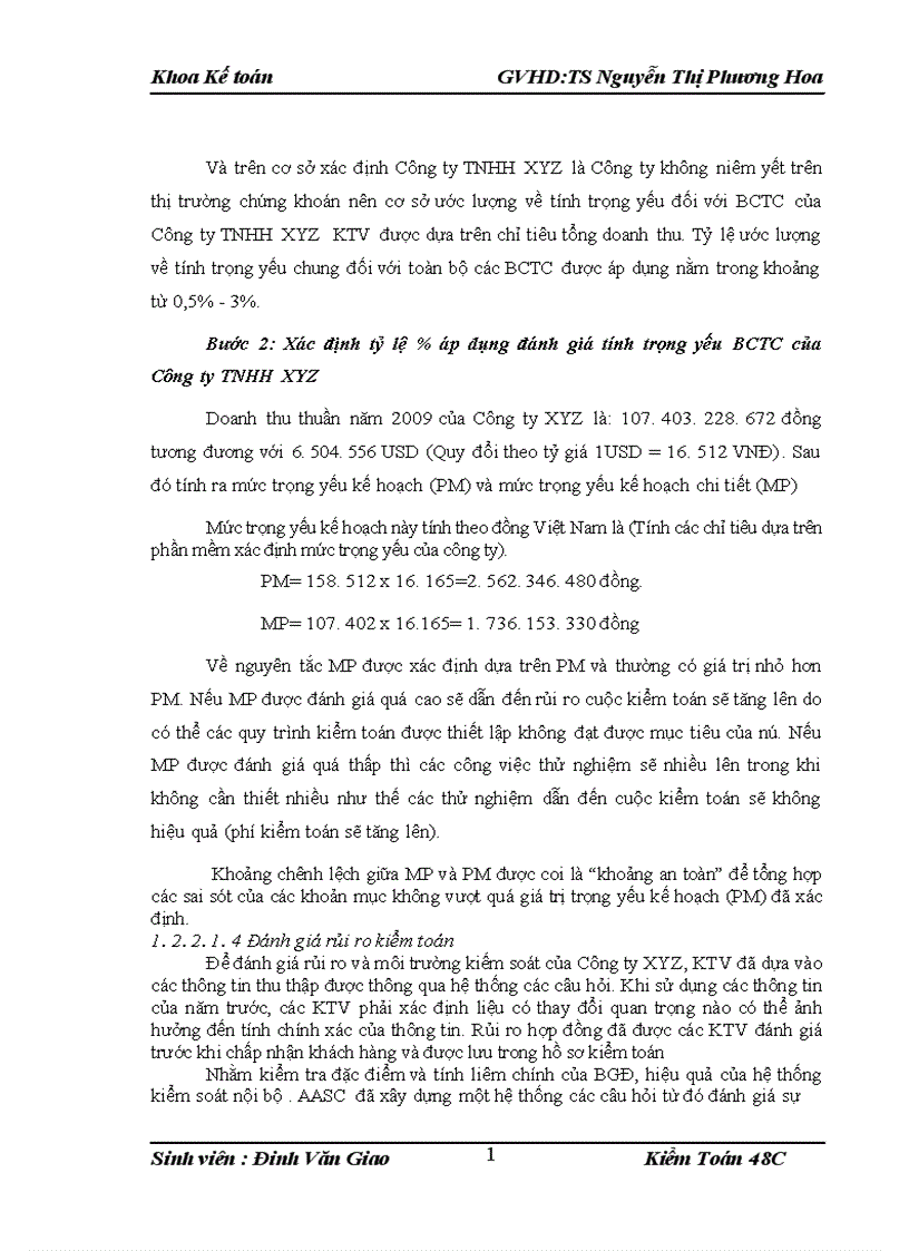 image for page hoàn thiện quy trình lập kế hoạch kiểm toán trong kiểm toán báo cáo tài chính tại công ty tnhh dịch vụ tư vấn tài chính tài chính kế toán và kiểm toán aasc Sinh viên thực hiện