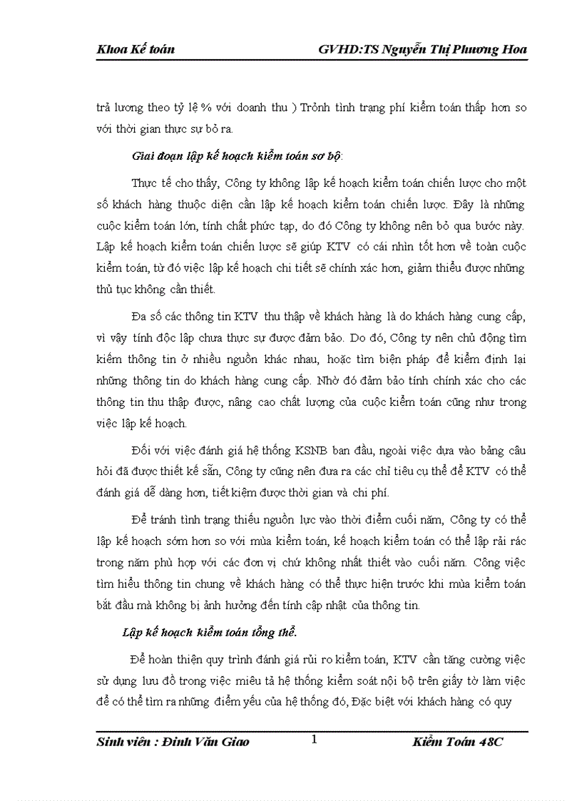 image for page hoàn thiện quy trình lập kế hoạch kiểm toán trong kiểm toán báo cáo tài chính tại công ty tnhh dịch vụ tư vấn tài chính tài chính kế toán và kiểm toán aasc Sinh viên thực hiện