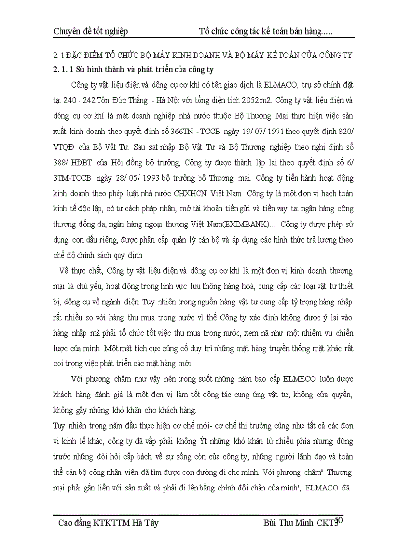 image for page Tổ chức kế toán bán hàng và xác định kết quả bán hàng tại Cửa hàng kinh doanh chiếu sáng đóng ngắt thuộc công ty vật liệu điện và dụng cụ cơ khí 1