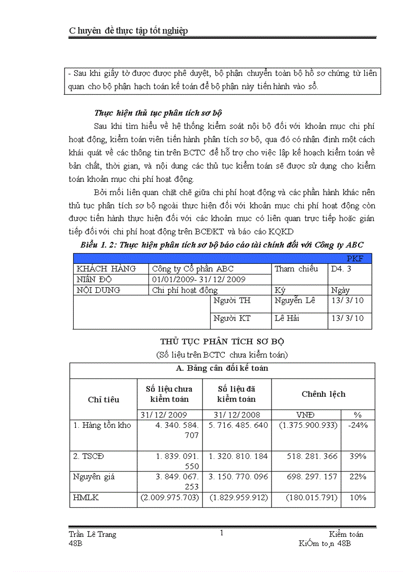 image for page Quy trình kiểm toán khoản mục chi phí hoạt động trong kiểm toán Báo cáo tài chính do Công ty TNHH kiểm toán PKF Việt Nam thực hiện 1