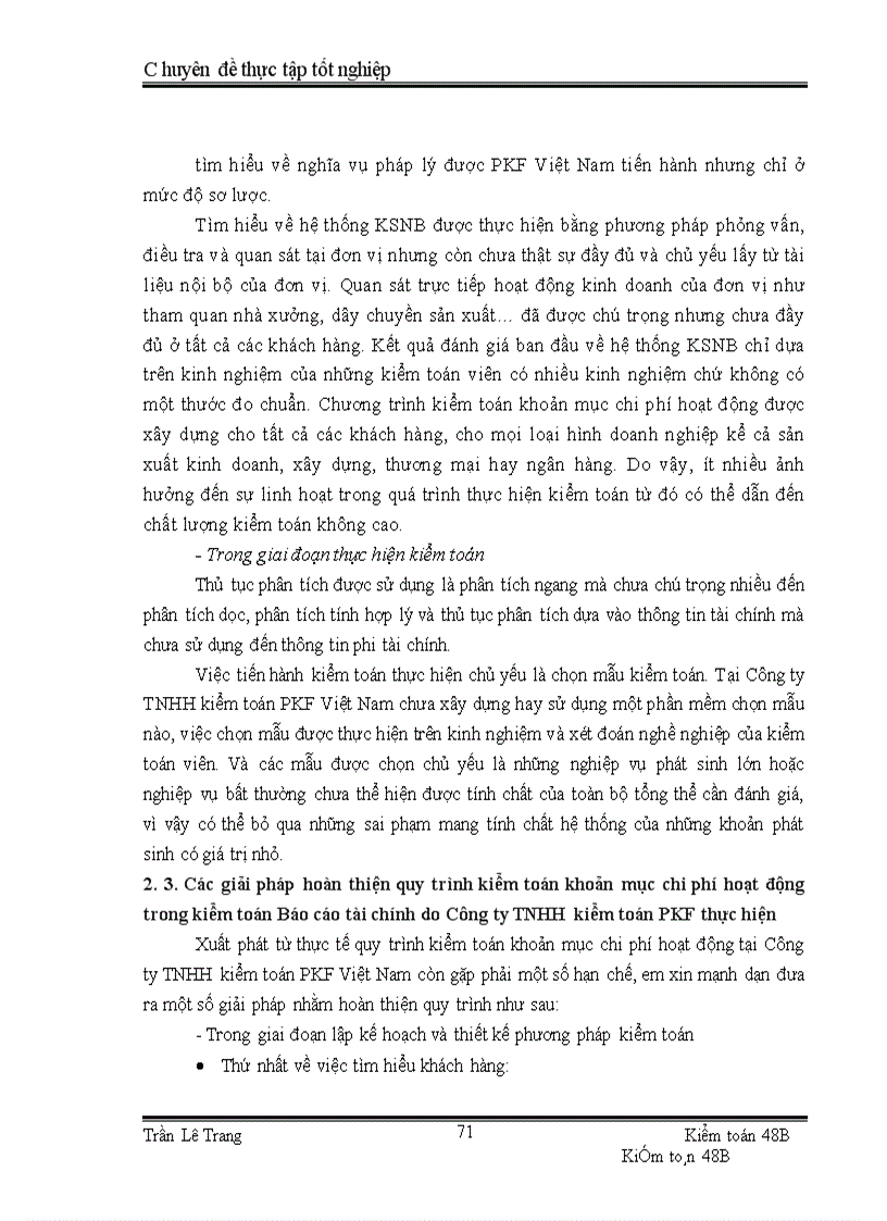 image for page Quy trình kiểm toán khoản mục chi phí hoạt động trong kiểm toán Báo cáo tài chính do Công ty TNHH kiểm toán PKF Việt Nam thực hiện 1