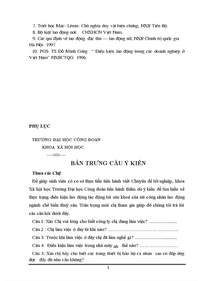 image for page ảnh hưởng của điều kiện lao động tới sức khoẻ Nữ công nhân ngành chế biến thuỷ sản 1