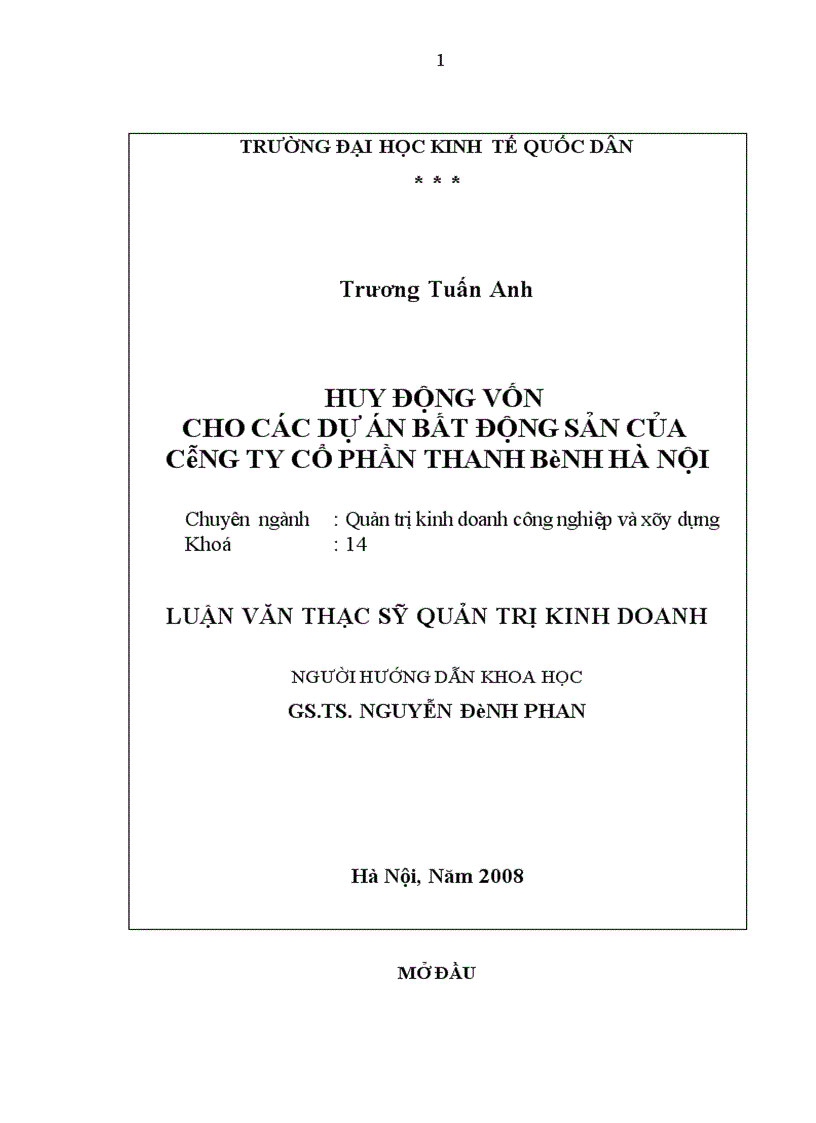 image for page Huy động vốn cho các dự án bất động sản của công ty cổ phần Thanh Bình Hà Nội