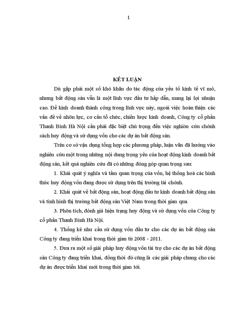 image for page Huy động vốn cho các dự án bất động sản của công ty cổ phần Thanh Bình Hà Nội