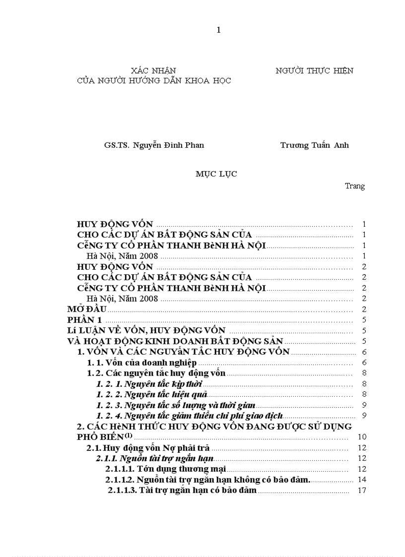 image for page Huy động vốn cho các dự án bất động sản của công ty cổ phần Thanh Bình Hà Nội