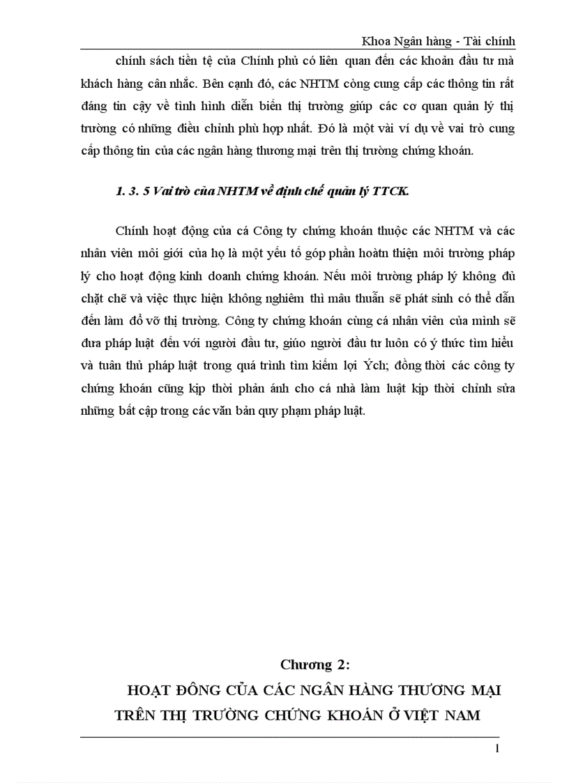 image for page Phát huy vai trò của Ngân hàng thương mại đối với sự phát triển của thị trường chứng khoán Việt Nam 1