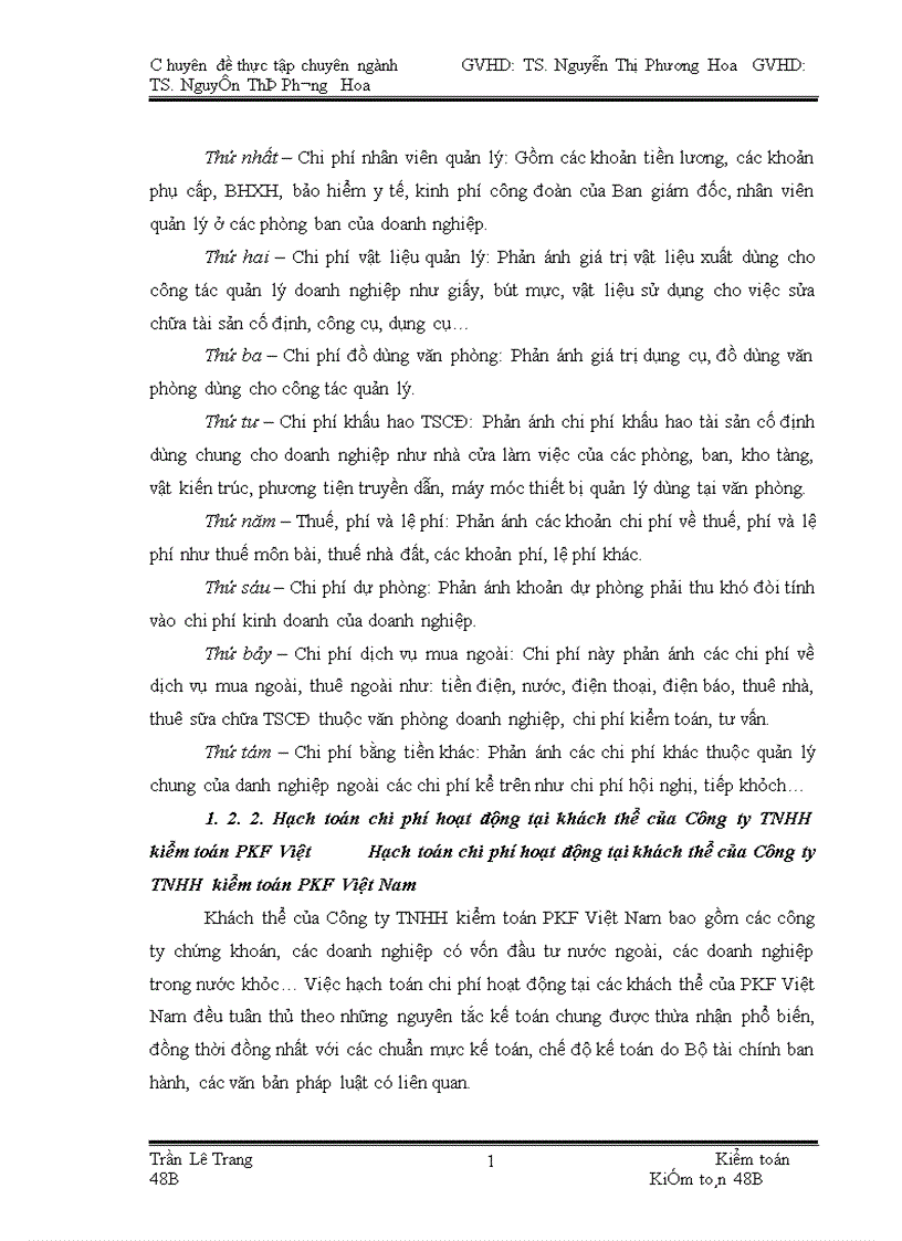 image for page Quy trình kiểm toán khoản mục chi phí hoạt động trong kiểm toán Báo cáo tài chính do Công ty TNHH kiểm toán PKF Việt Nam thực hiện 1
