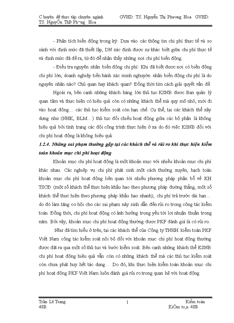 image for page Quy trình kiểm toán khoản mục chi phí hoạt động trong kiểm toán Báo cáo tài chính do Công ty TNHH kiểm toán PKF Việt Nam thực hiện 1