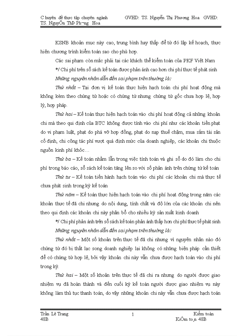 image for page Quy trình kiểm toán khoản mục chi phí hoạt động trong kiểm toán Báo cáo tài chính do Công ty TNHH kiểm toán PKF Việt Nam thực hiện 1
