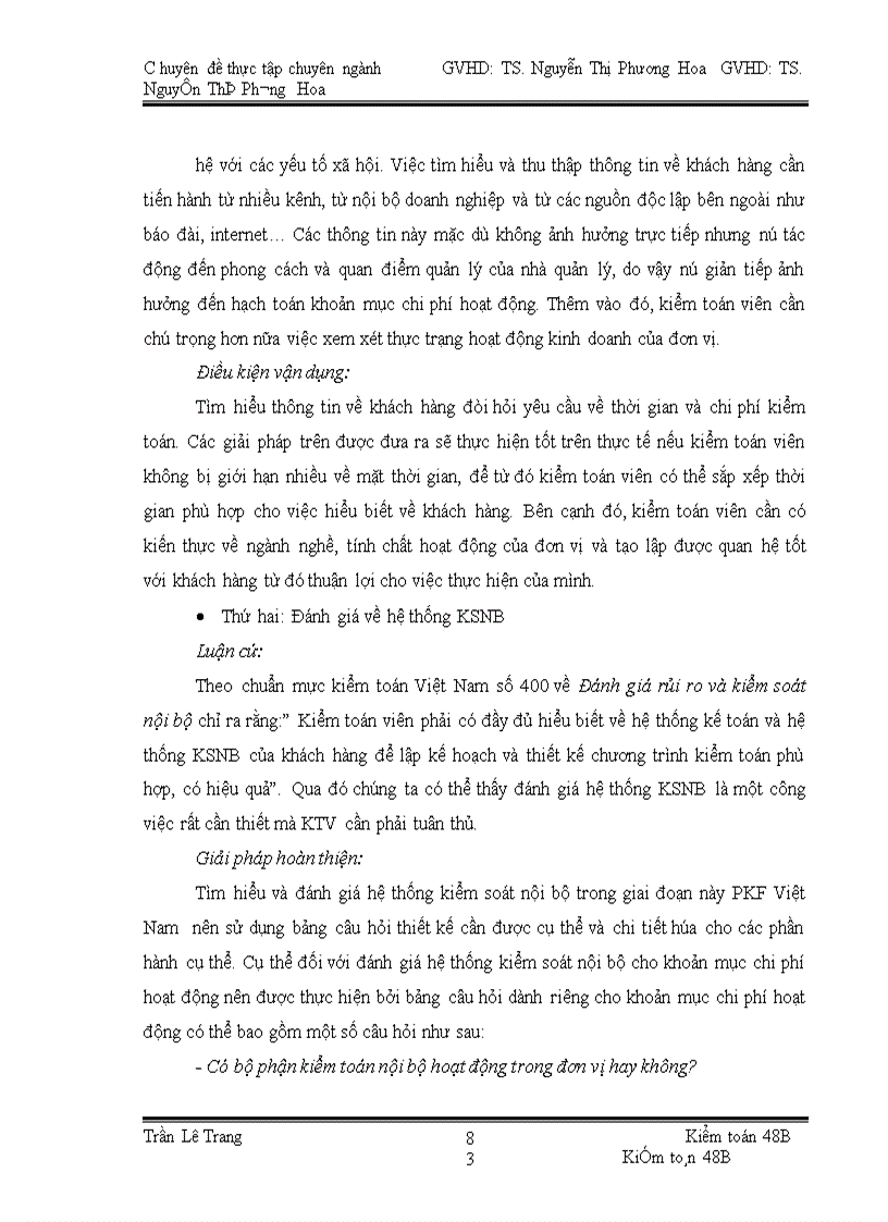 image for page Quy trình kiểm toán khoản mục chi phí hoạt động trong kiểm toán Báo cáo tài chính do Công ty TNHH kiểm toán PKF Việt Nam thực hiện 1
