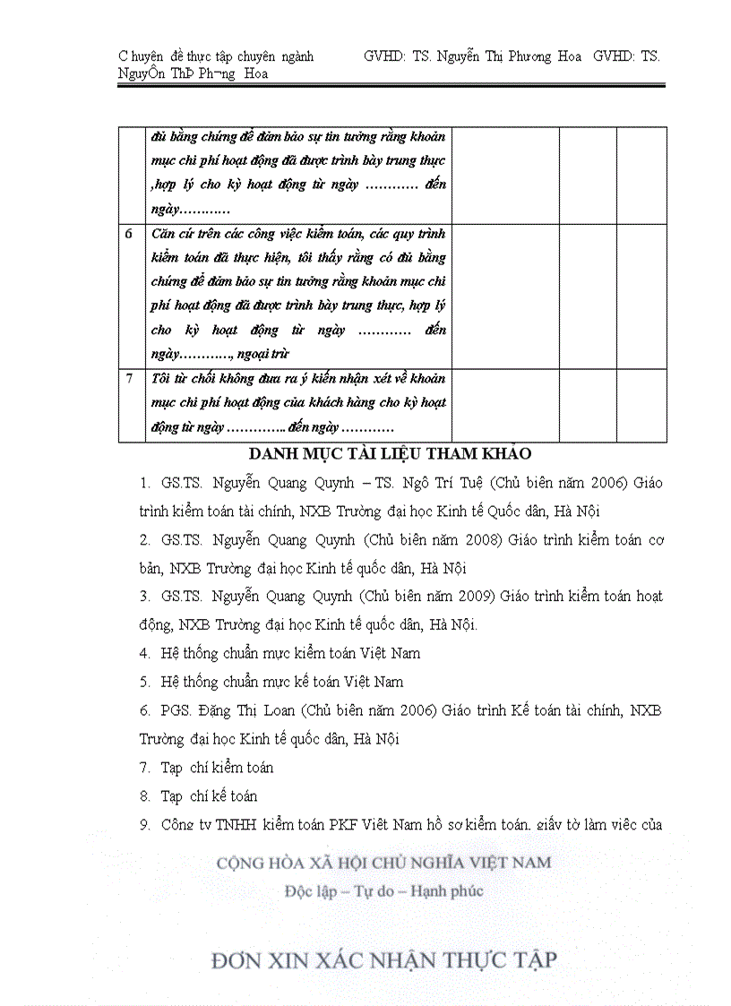 image for page Quy trình kiểm toán khoản mục chi phí hoạt động trong kiểm toán Báo cáo tài chính do Công ty TNHH kiểm toán PKF Việt Nam thực hiện 1