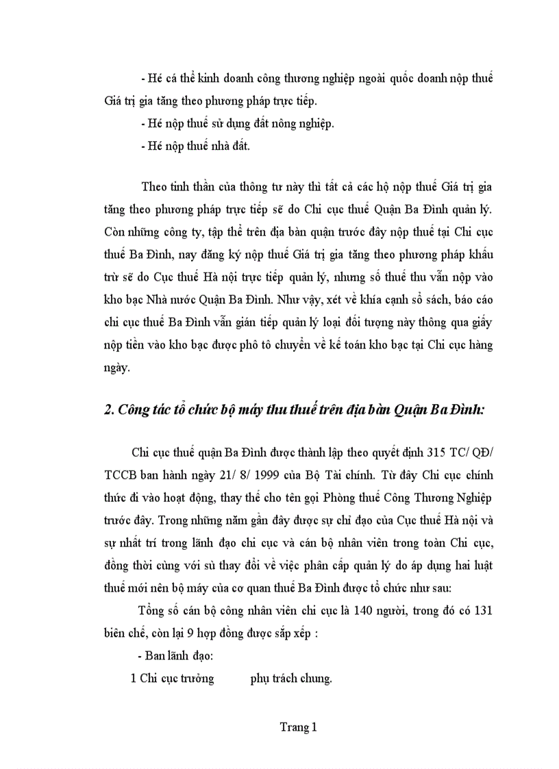 image for page Bàn về công tác quản lí thu thuế giá trị gia tăng ở khu vực kinh tế cá thể trên địa bàn quận Ba đình 1