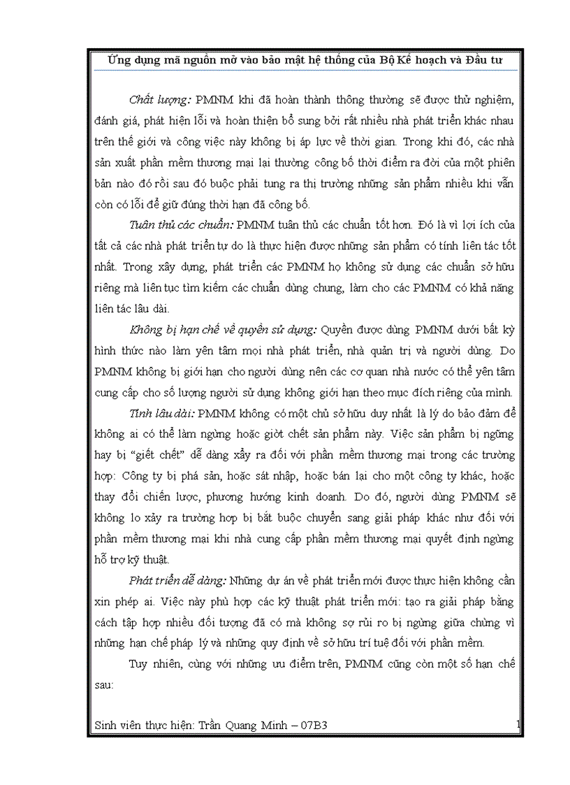 image for page Ứng dụng mã nguồn mở vào bảo mật hệ thống của bộ kế hoạch và đầu tư