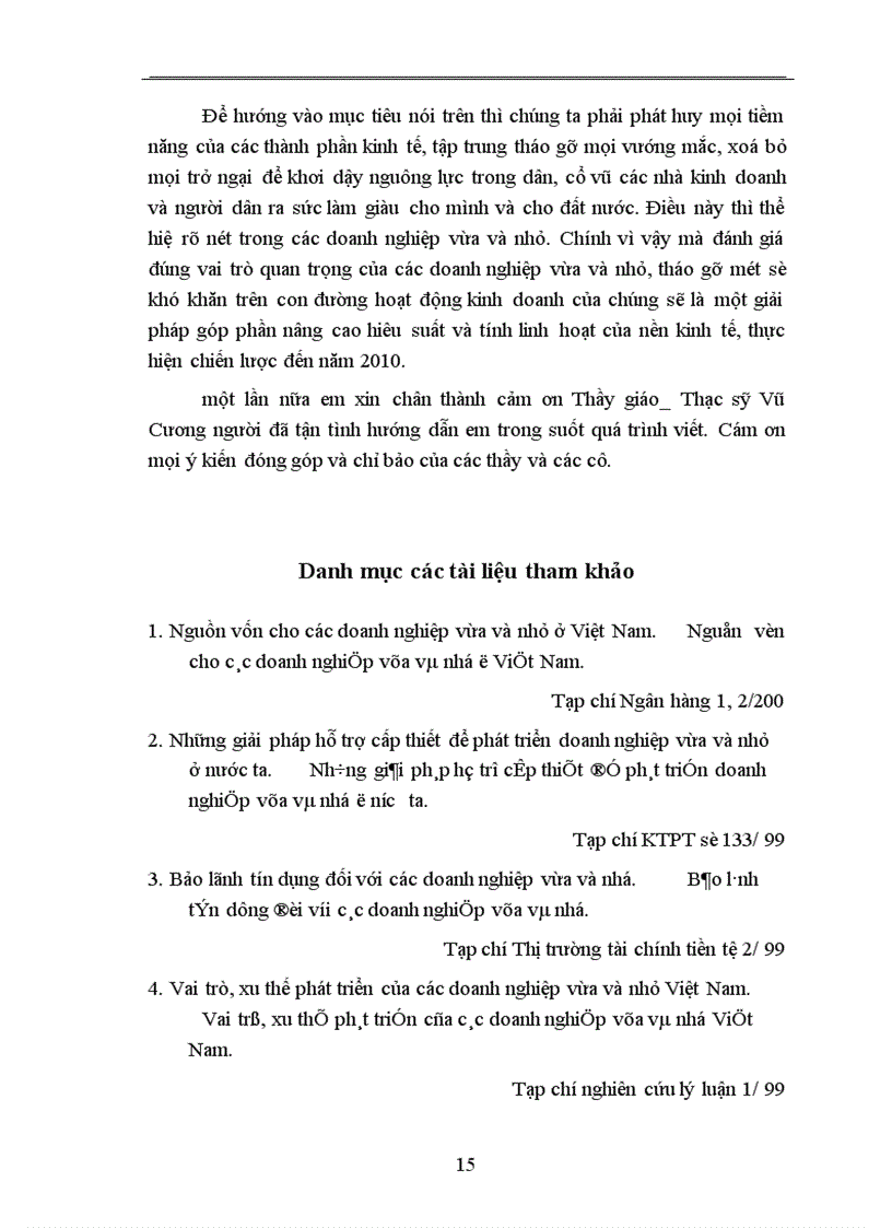 image for page Một số giải pháp huy động vốn nhằm thúc đẩy sự phát triển của các doanh nghiệp vừa và nhỏ ở Việt Nam trong giai đoạn tới 2001 2005